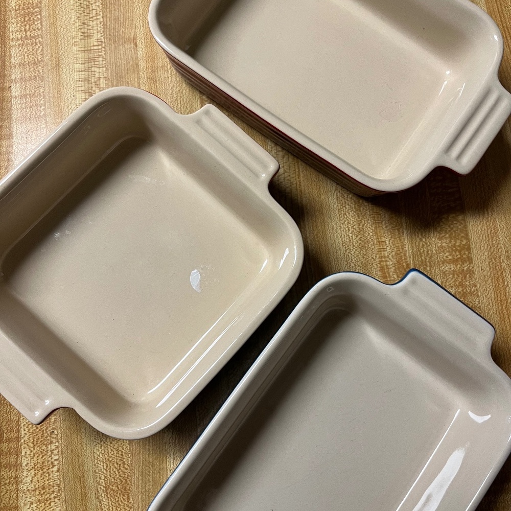 Le Creuset mini 3 piece poterie
